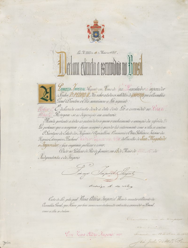 Lei Aurea Princesa Isabel, libertai por nós! Lei Aurea Princesa Isabel, libertai por nós!