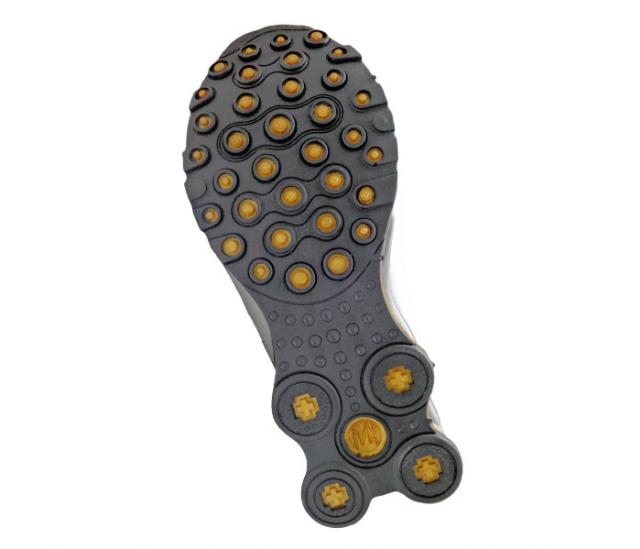 nike shox nz branco e dourado