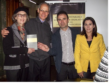 Zélia Bonamigo, Jorge Queiroz, Alessandro Cavassin Alves e Gislaine Cristo Alves, esposa do Alessandro.